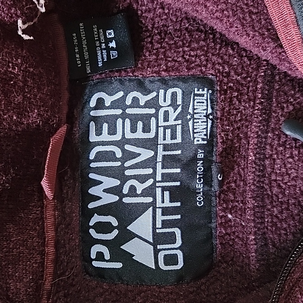 Powder River Outfitters by Panhandle Burgundy 1/4 Zip Pullover